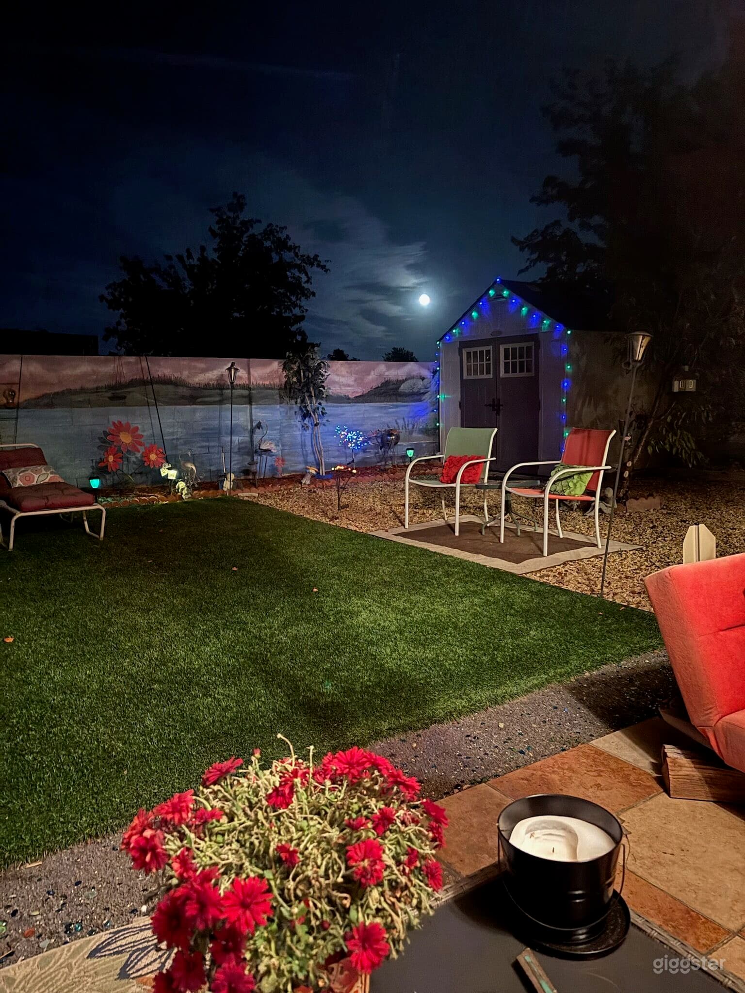 Whimsical Backyard with Hawaiian Mural, Albuquerque