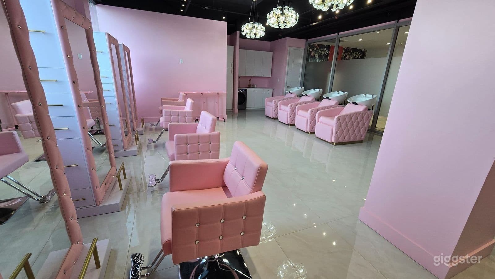 Chic Pink Salon for Shoots & Beauty Events, Kings County